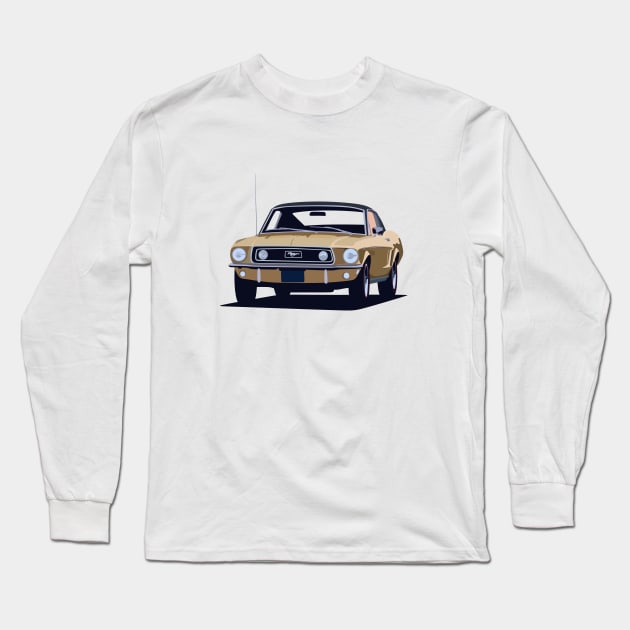 1968 Ford Mustang Long Sleeve T-Shirt by TheArchitectsGarage